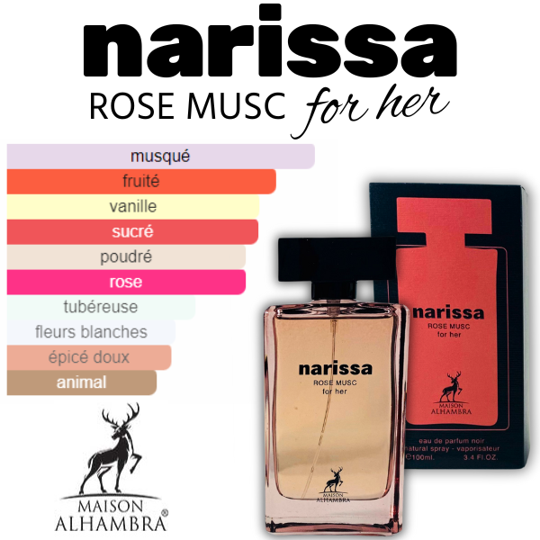 Narissa Rose Musc – Maison alHambra – Eau de parfum – 100 ml