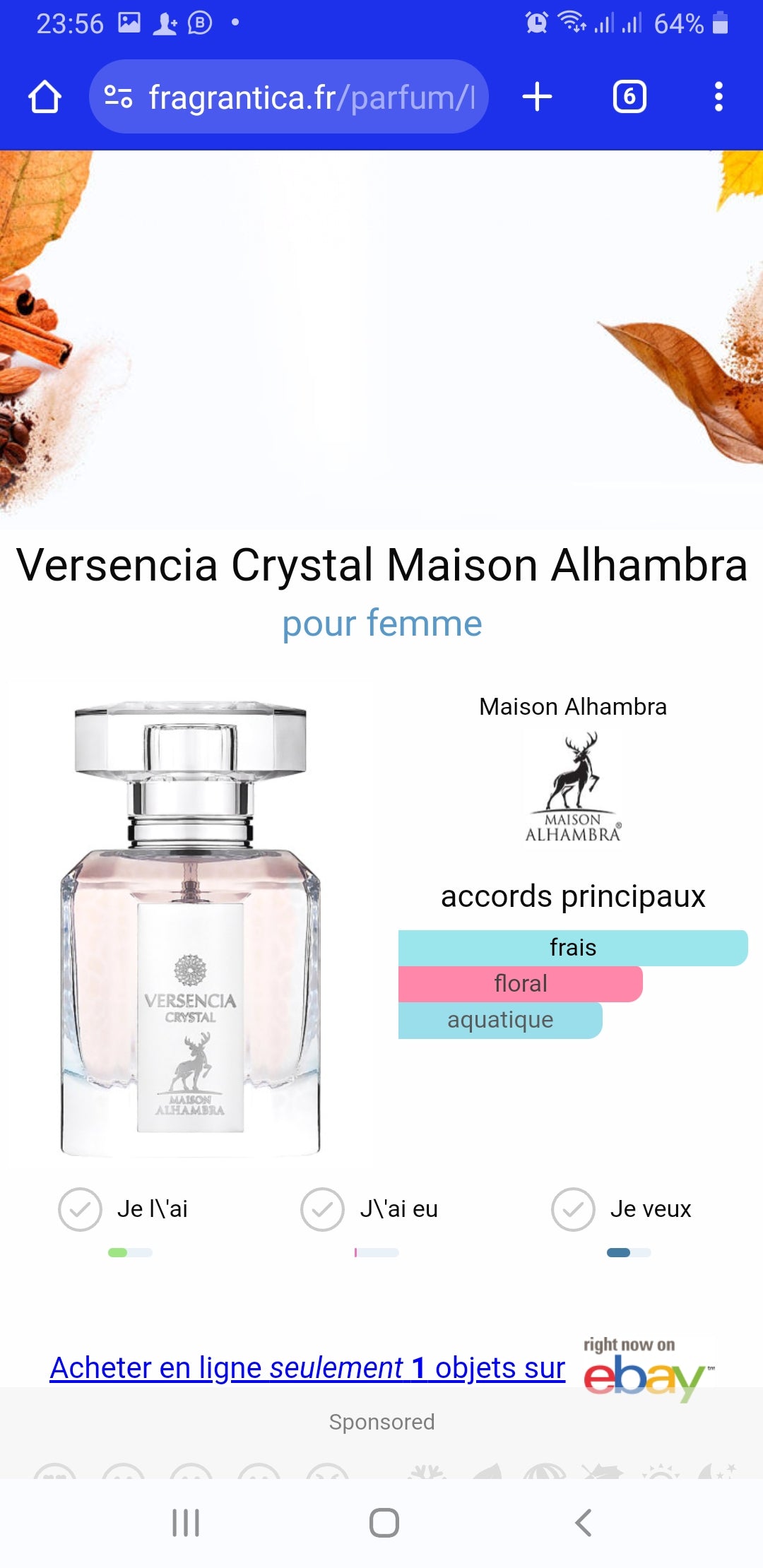 Versencia Crystal Maison Alhambra pour femme